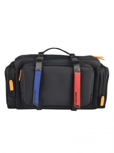 black sport tape duffle bag