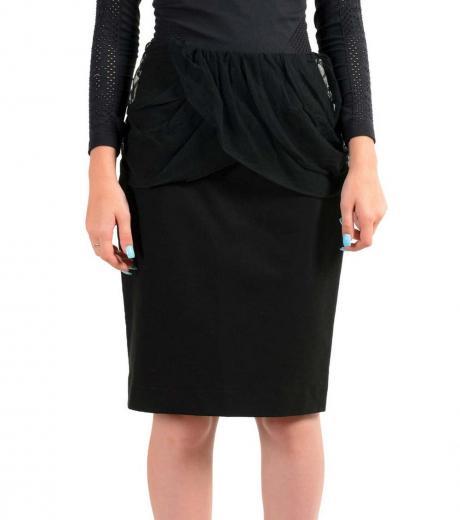 black straight pencil skirt