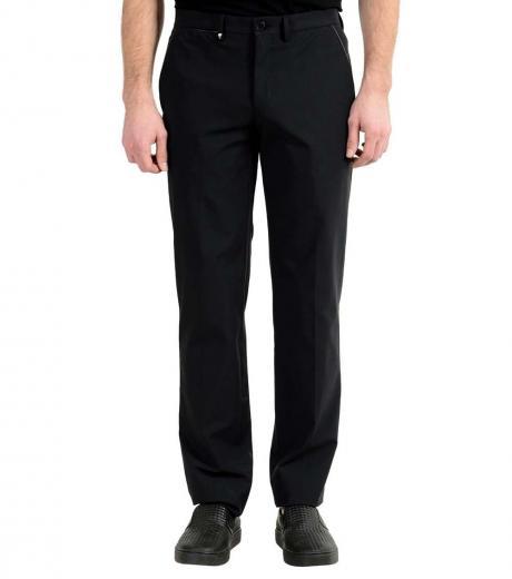 black stretch casual pants