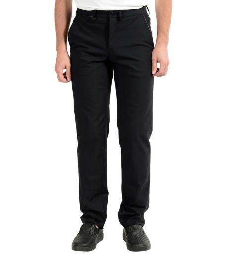 black stretch casual pants