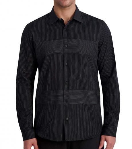 black stripe blocked shirts