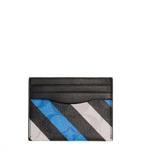 black stripe print card holder