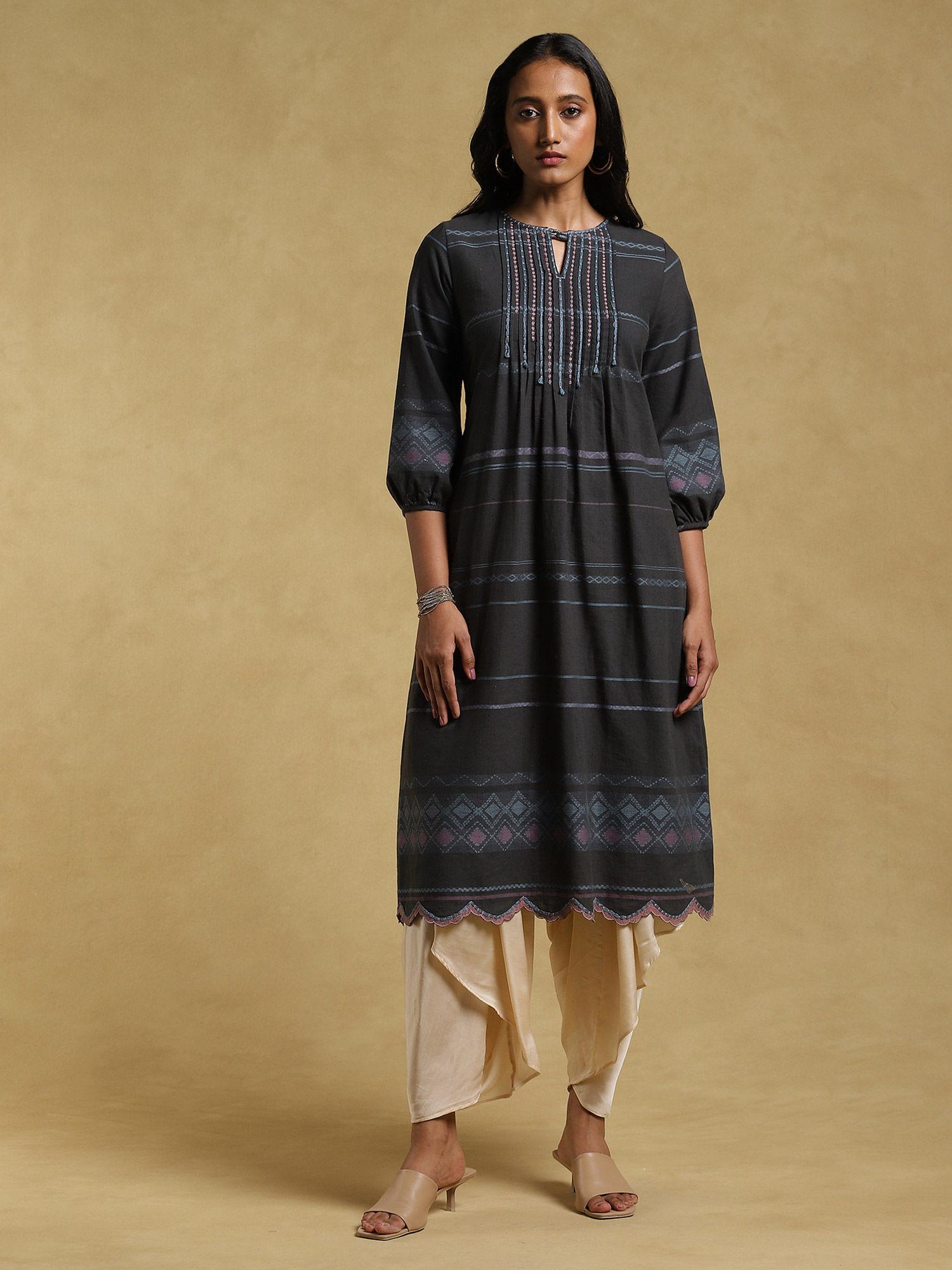 black striped kurta