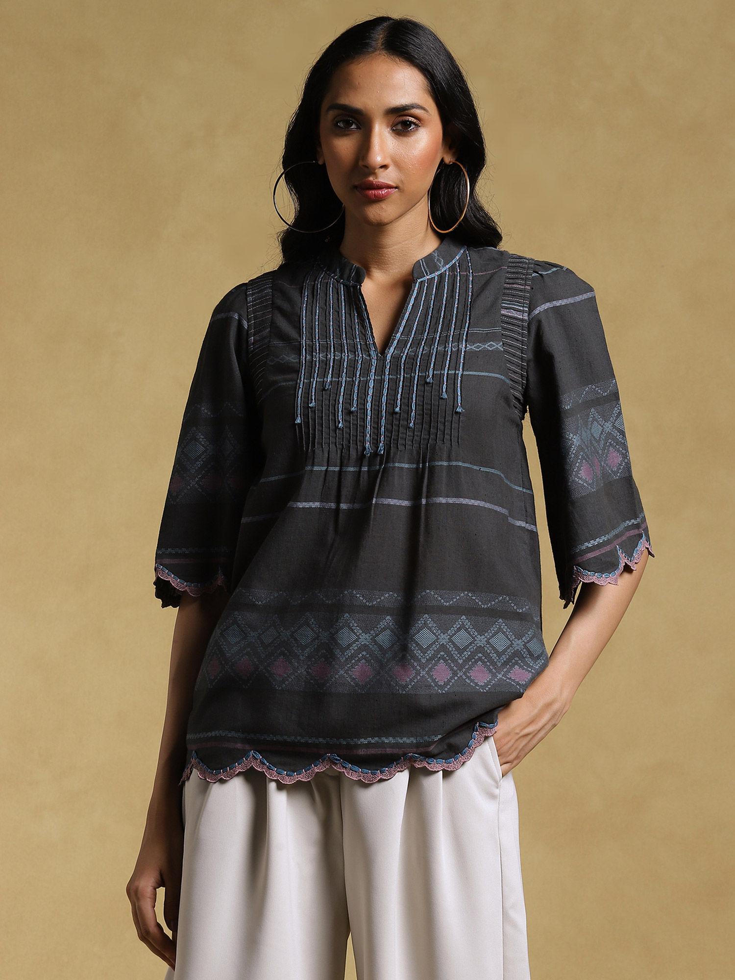 black striped kurti