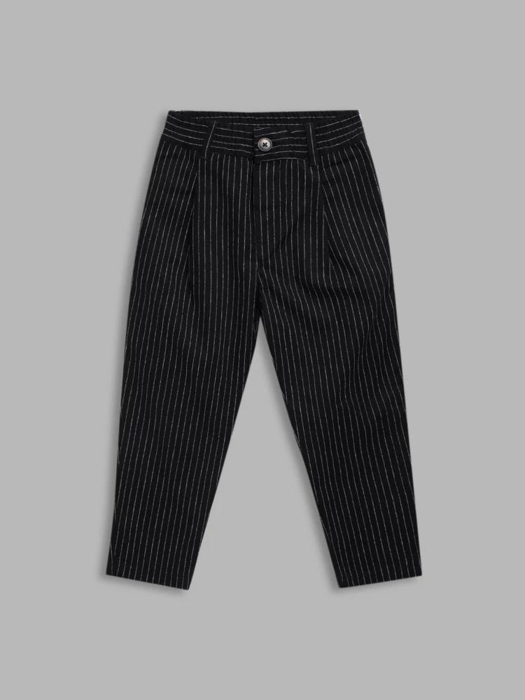 black striped regular fit trouser