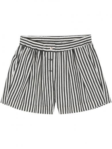 black striped shorts