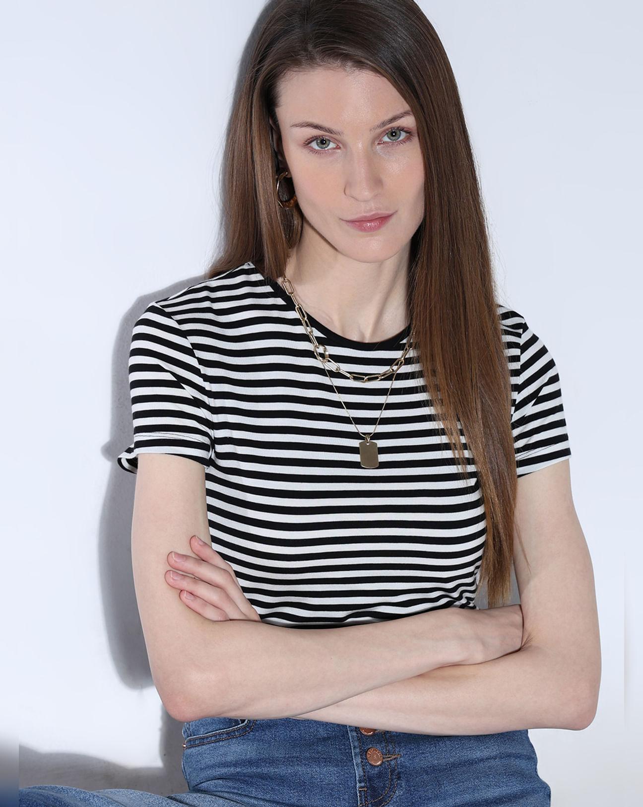 black striped t-shirt