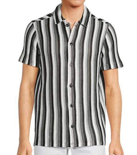 black striped textured shirt