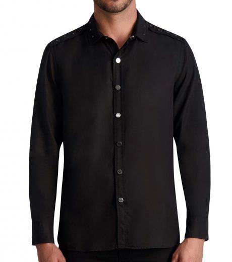 black studded button down shirt