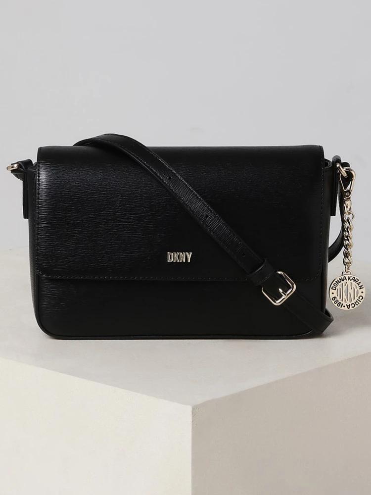 black sutton textured crossbody bag