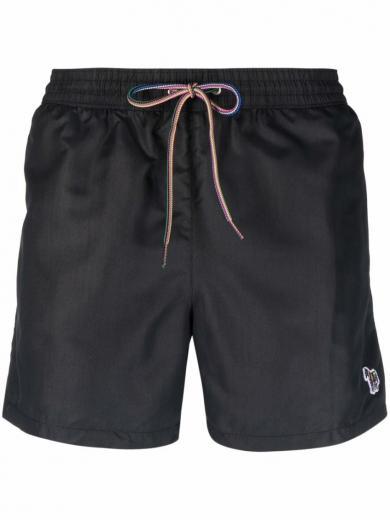 black swim shorts