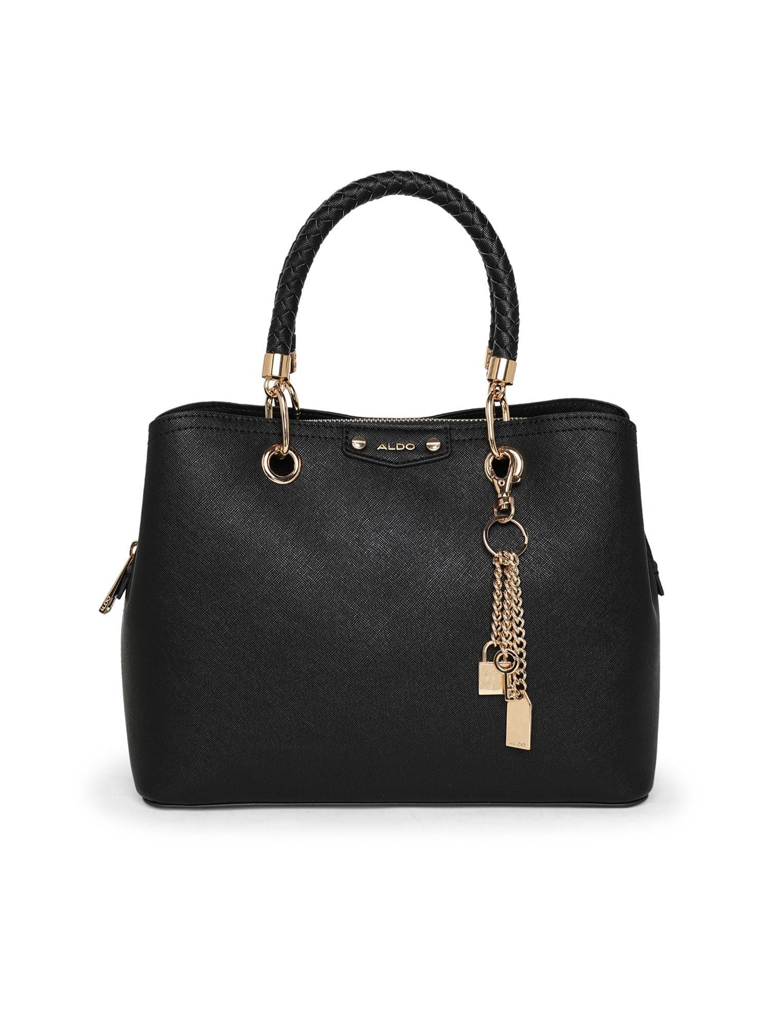 black synthetic women satchel