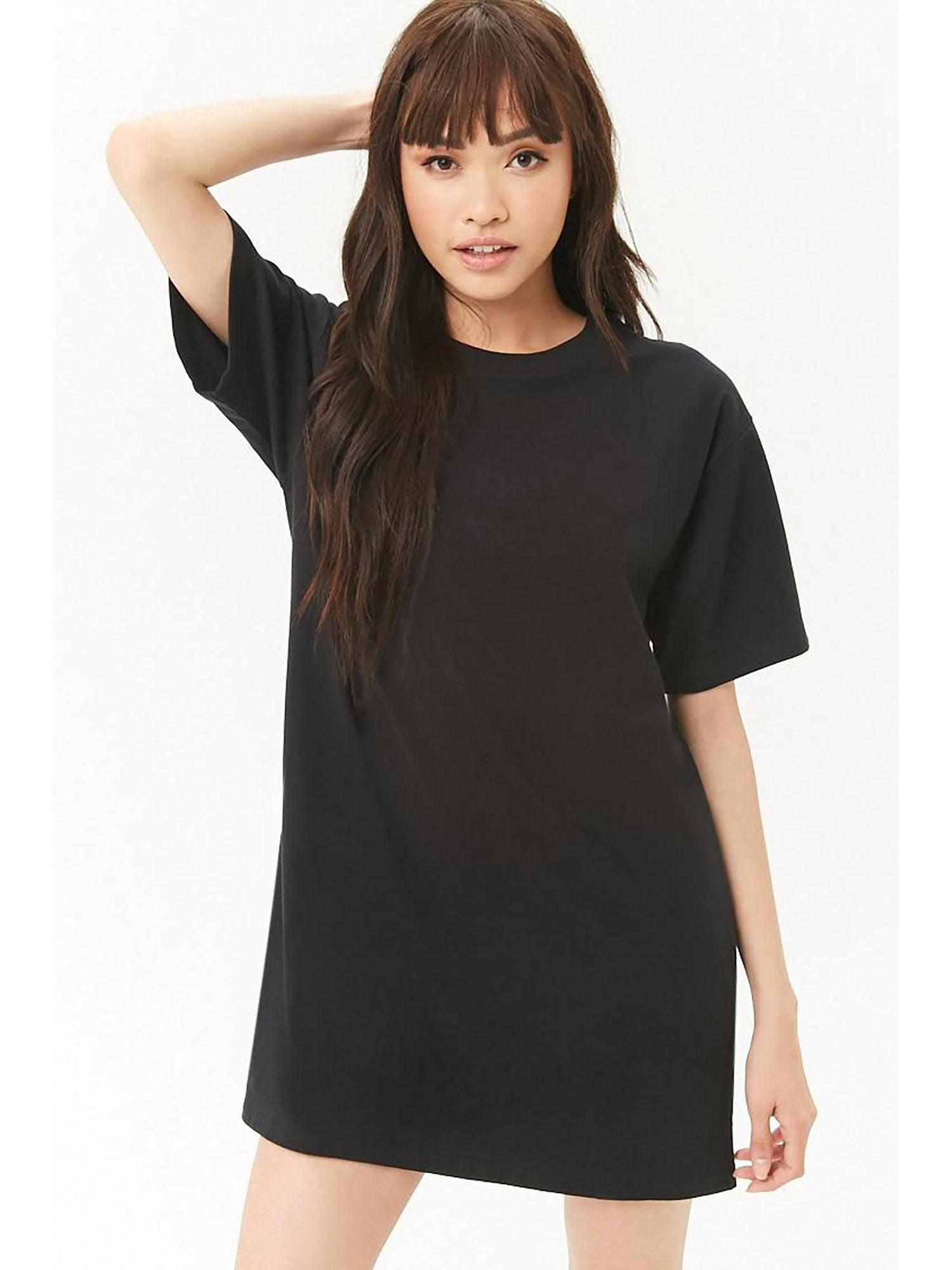 black t-shirt mini dress