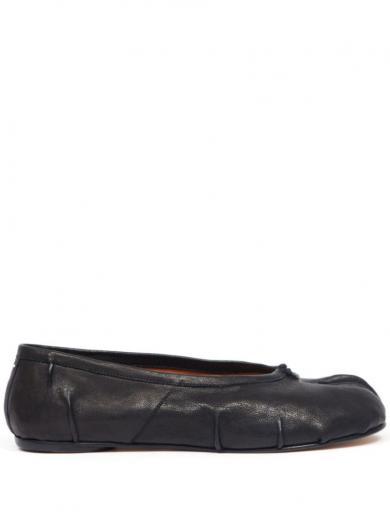 black tabi ballet flats