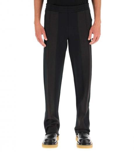 black technical double jersey trousers