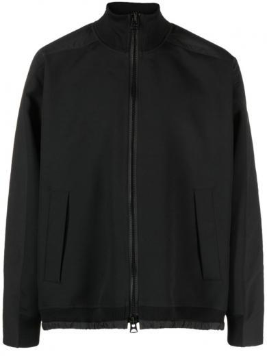 black technical jersey blouson