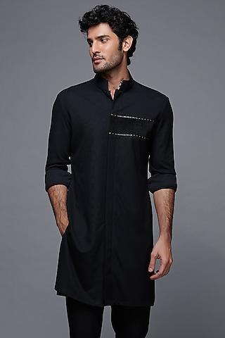 black terylene shirt kurta