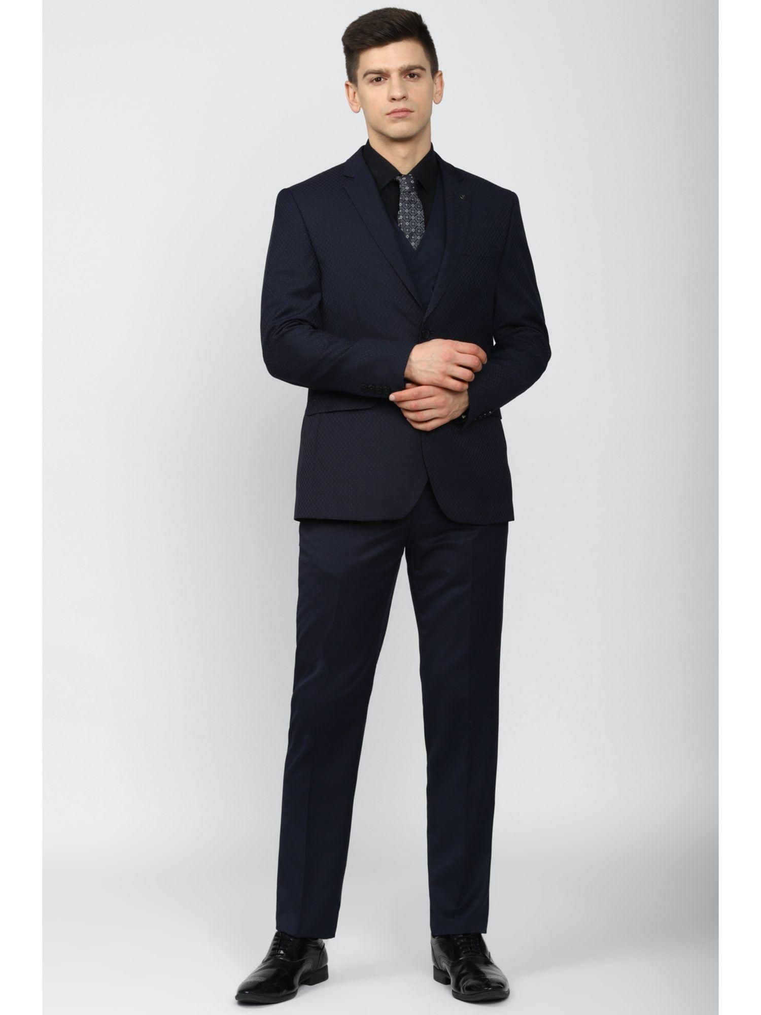 black textured suit (set of 4)