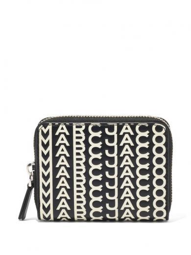 black the monogram zip around wallet