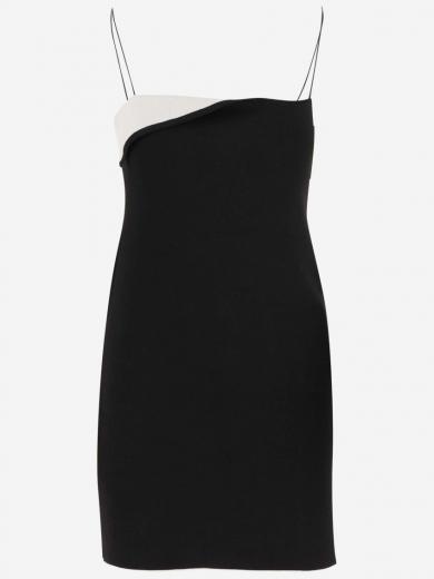black thin shoulder straps dress