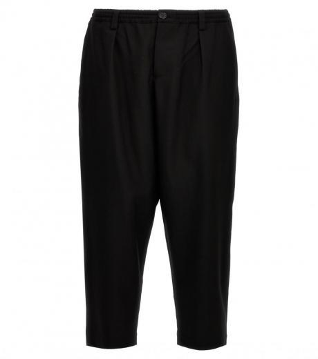 black tropical wool pants