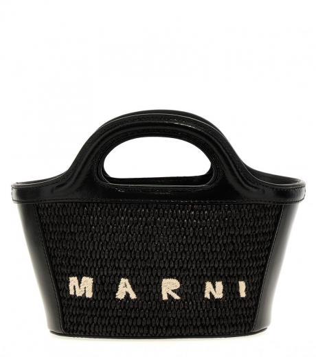 black tropicalia micro handbag