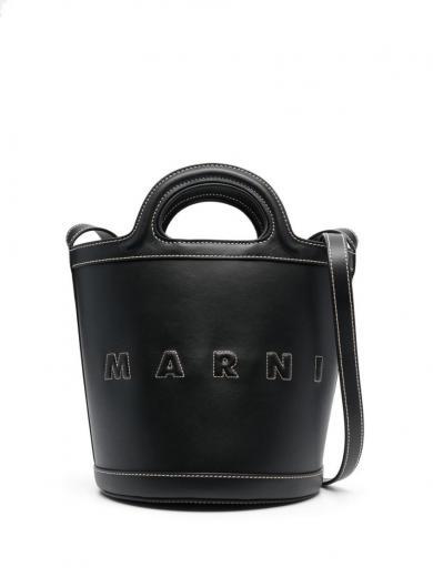 black tropicalia small bucket bag