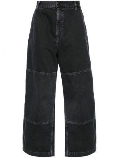 black trousers with logo