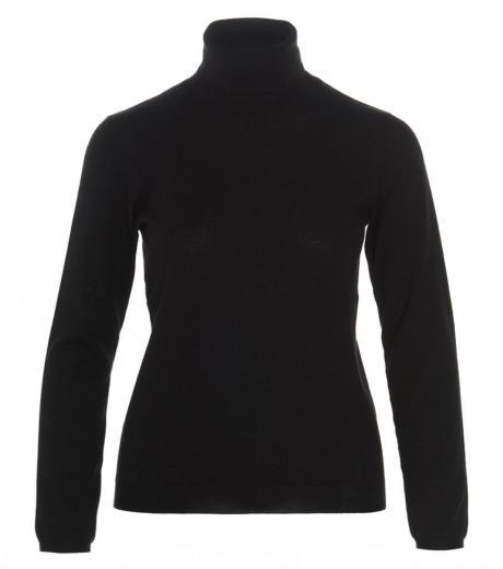 black turtleneck wool sweater