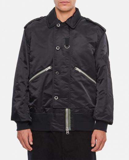 black twill blouson jacket