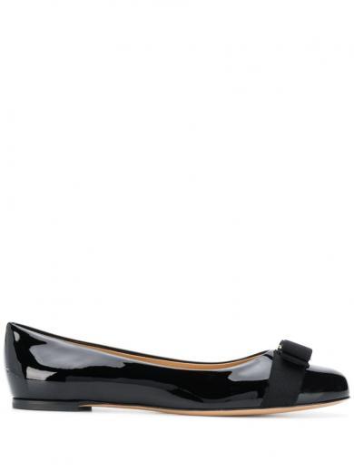 black varina patent leather ballet flats