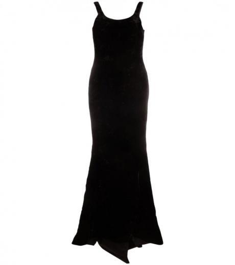 black velvet mermaid long dress