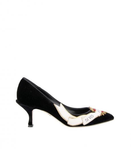 black velvet sacred heart heels