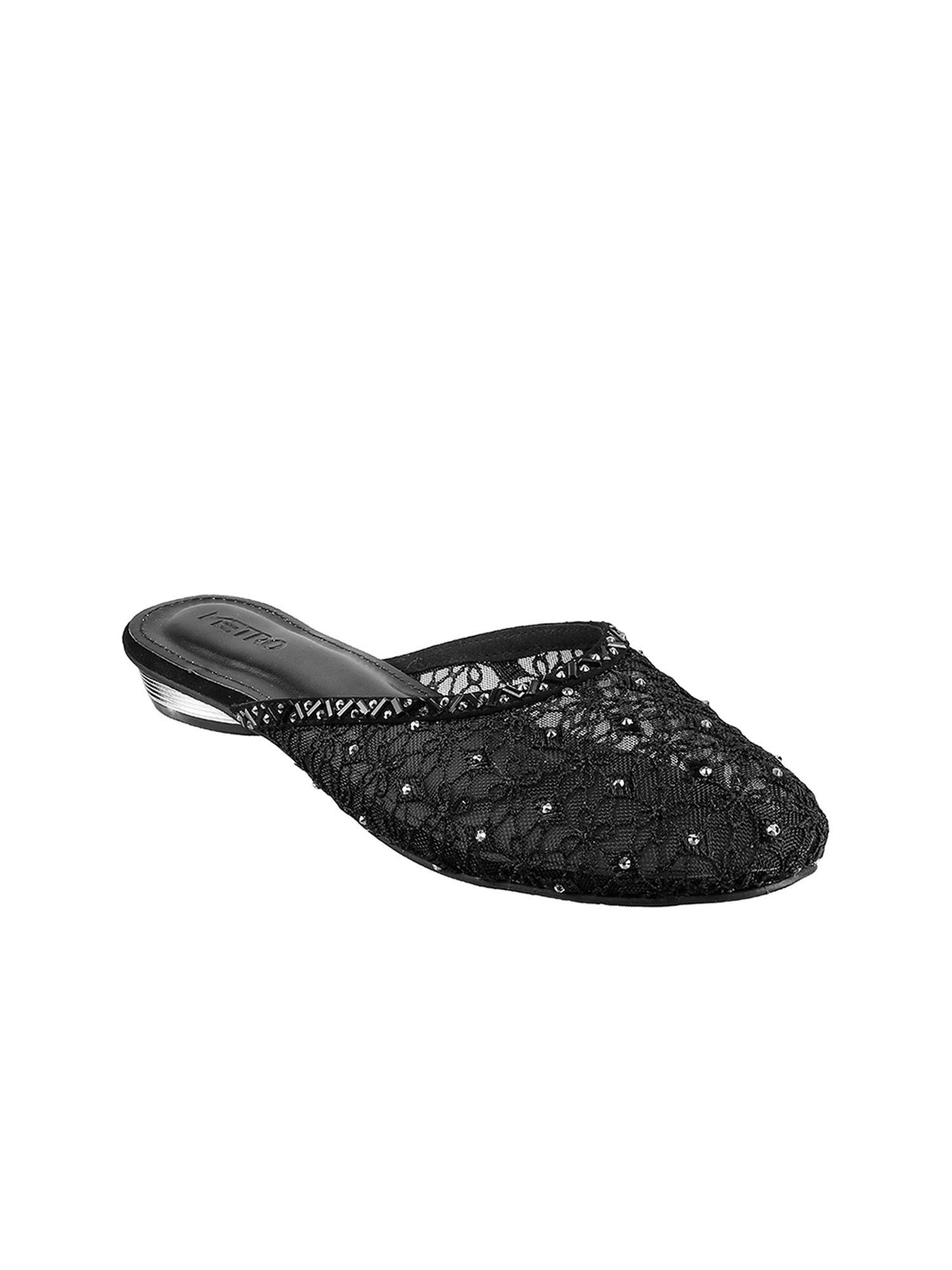 black wedding slip ons