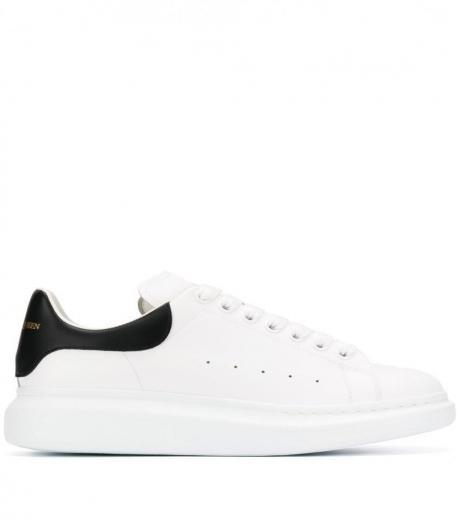 black white oversized leather sneakers