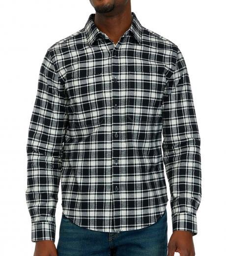 black white relaxed flannel shirt
