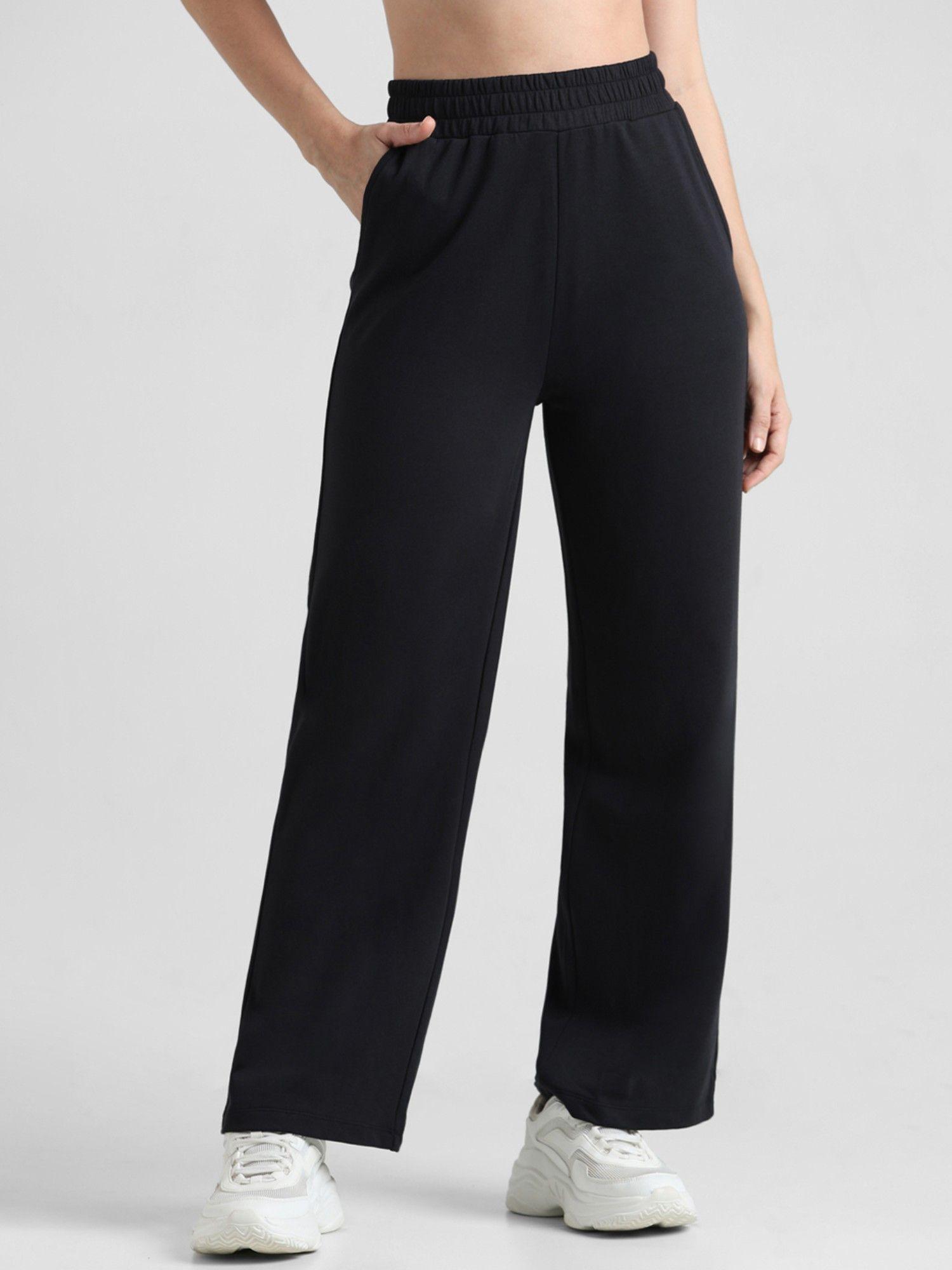 black wide leg co-ord set pant