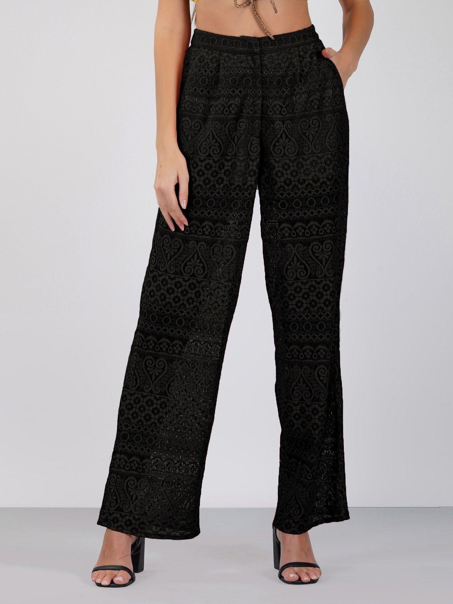 black wide leg pant