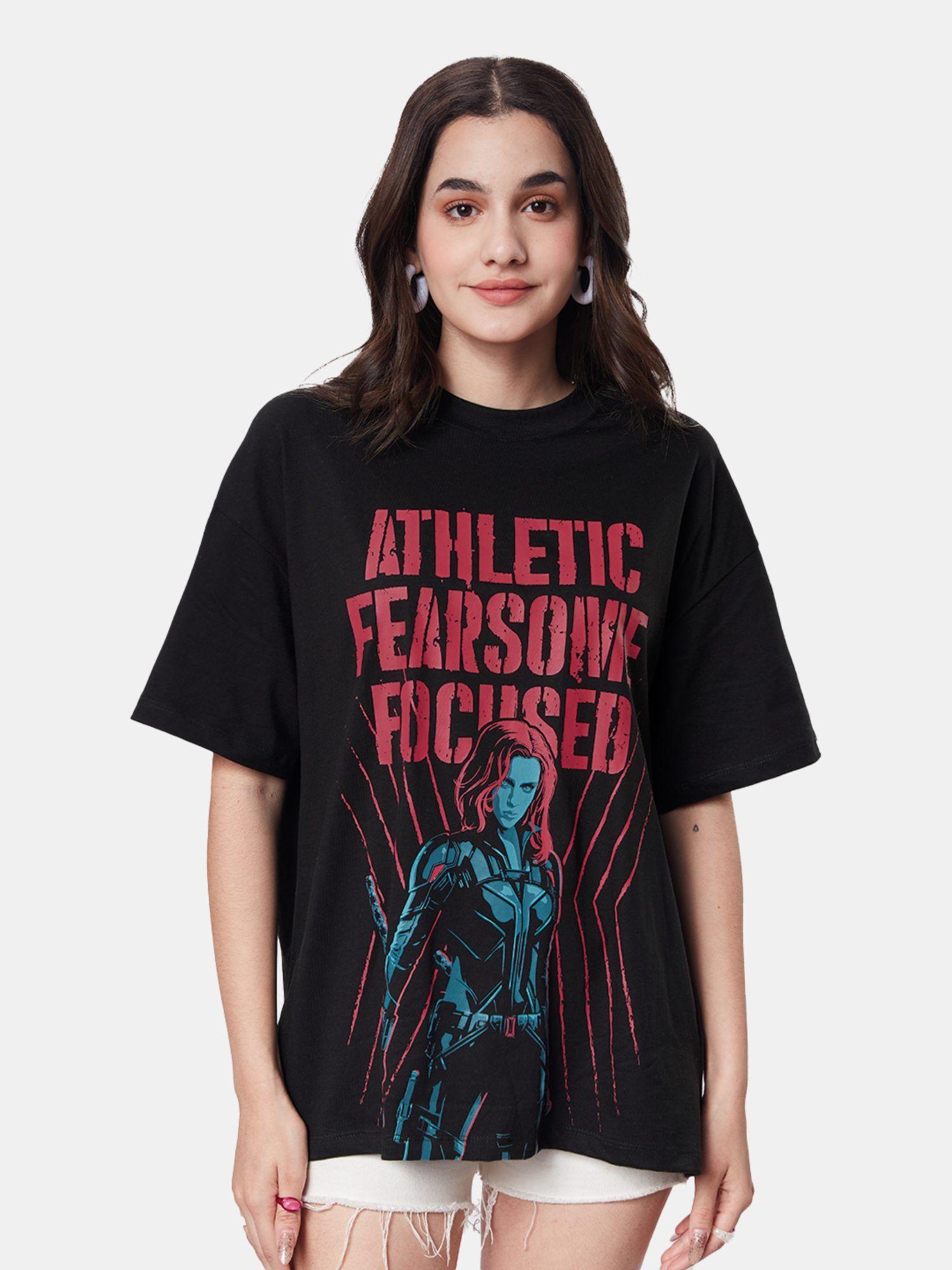 black widow fearsome women oversized t-shirt