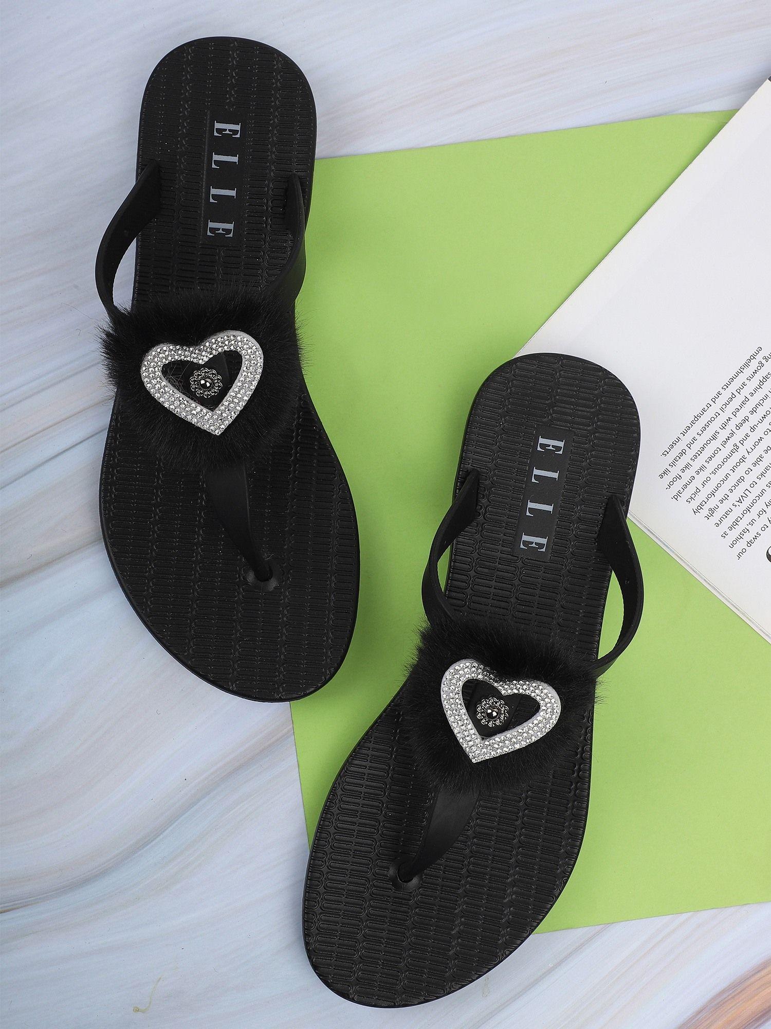 black women slip on flipflops