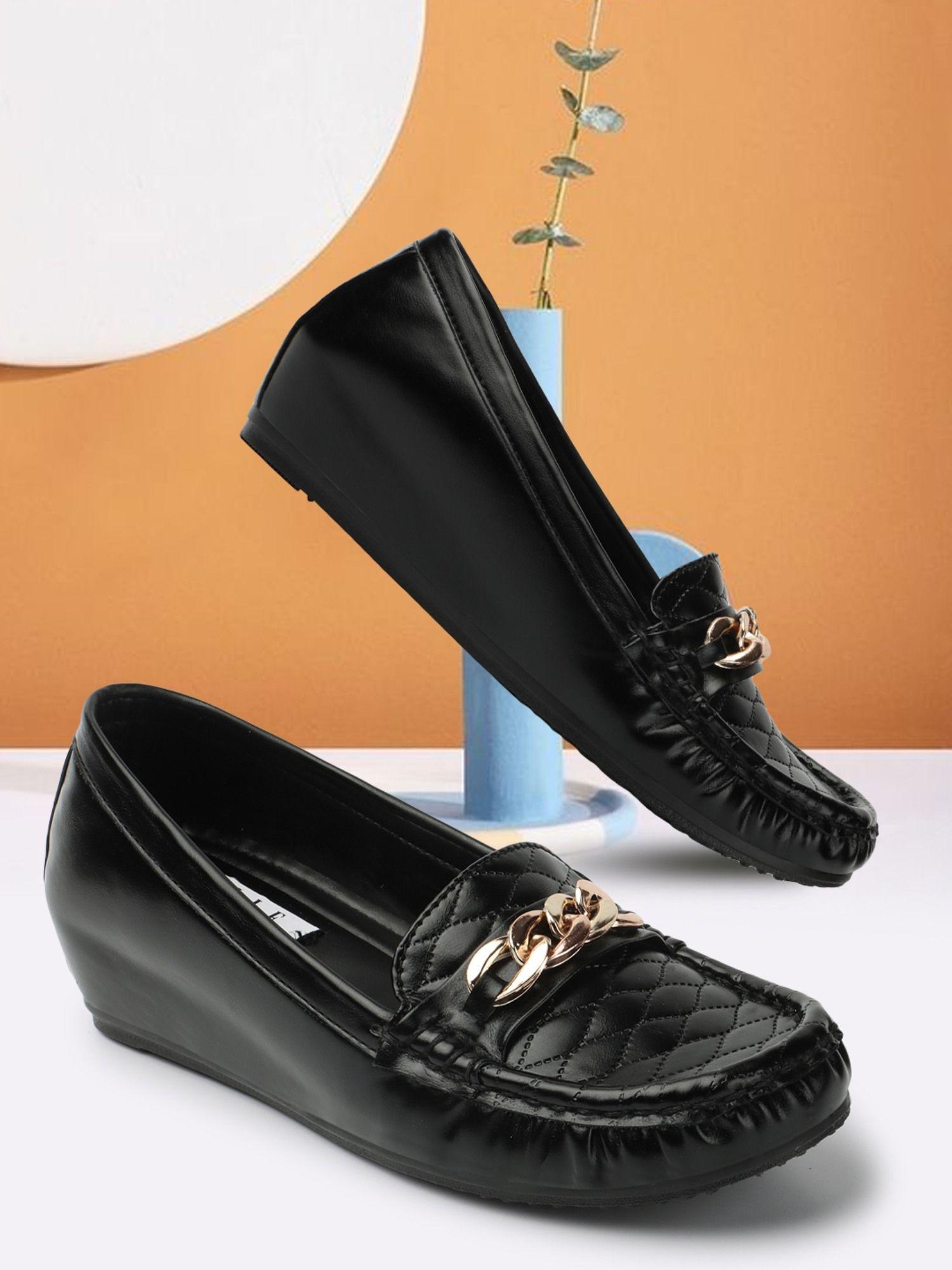 black women slip on loafers