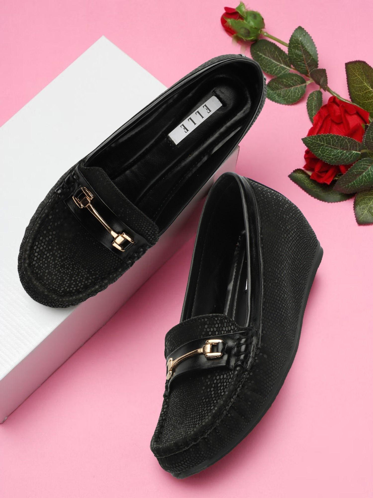 black women slip on loafers