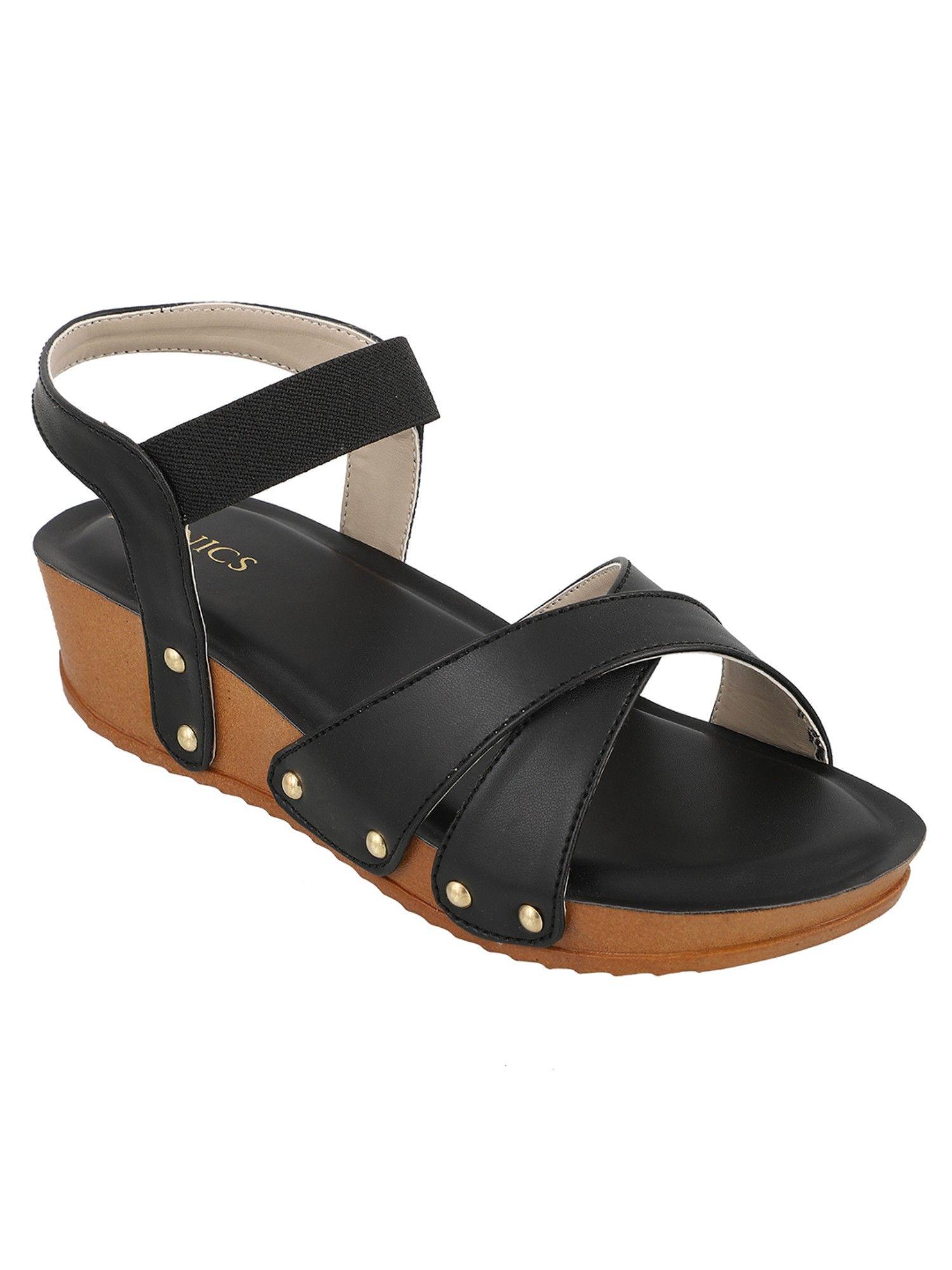 black women solid sandals