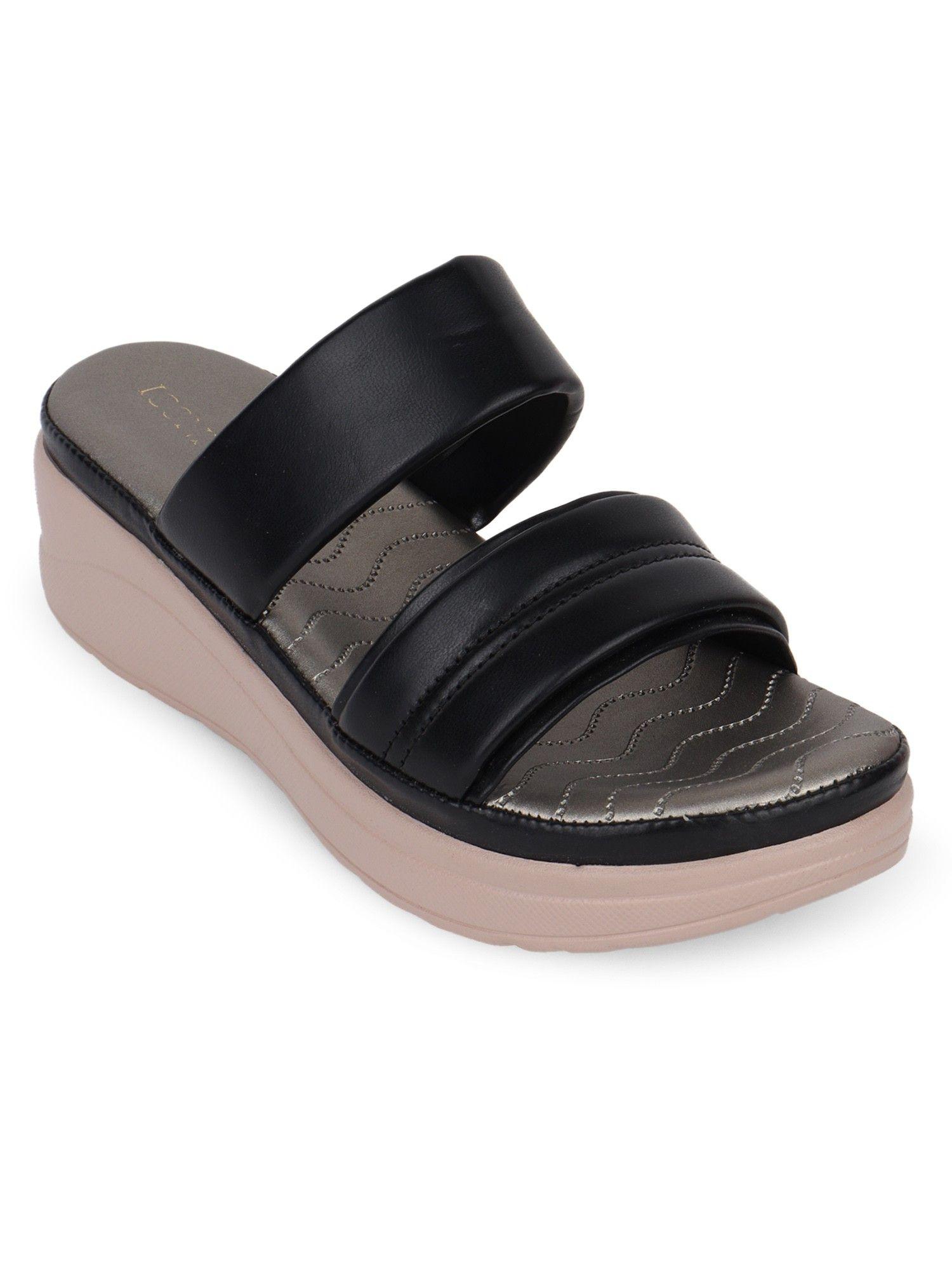 black women solid sandals