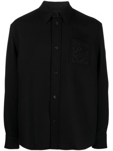 black wool shirt