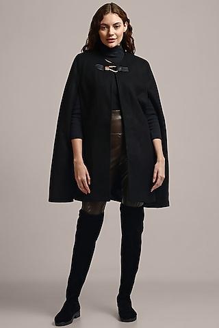 black woolen cape