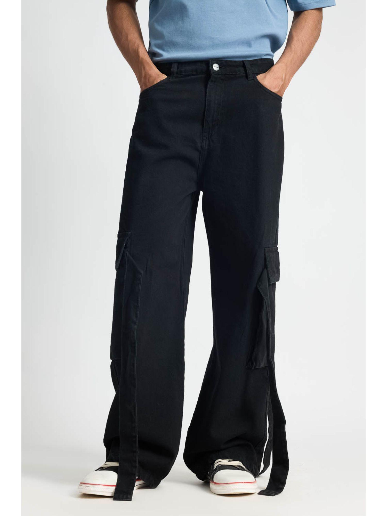 black workwear men's cargo pants