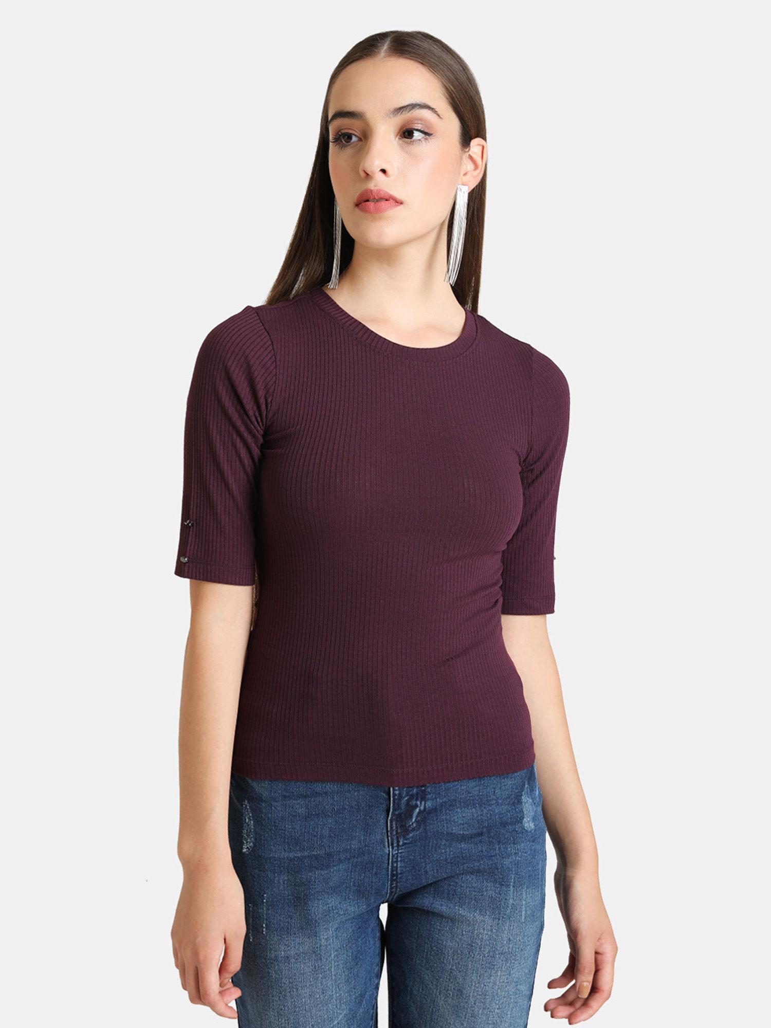 blackberry wine basic fitted top