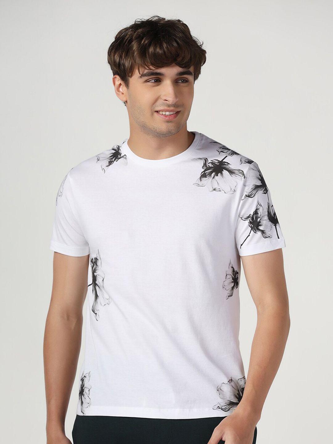 blackberrys men floral printed cotton slim fit t-shirt