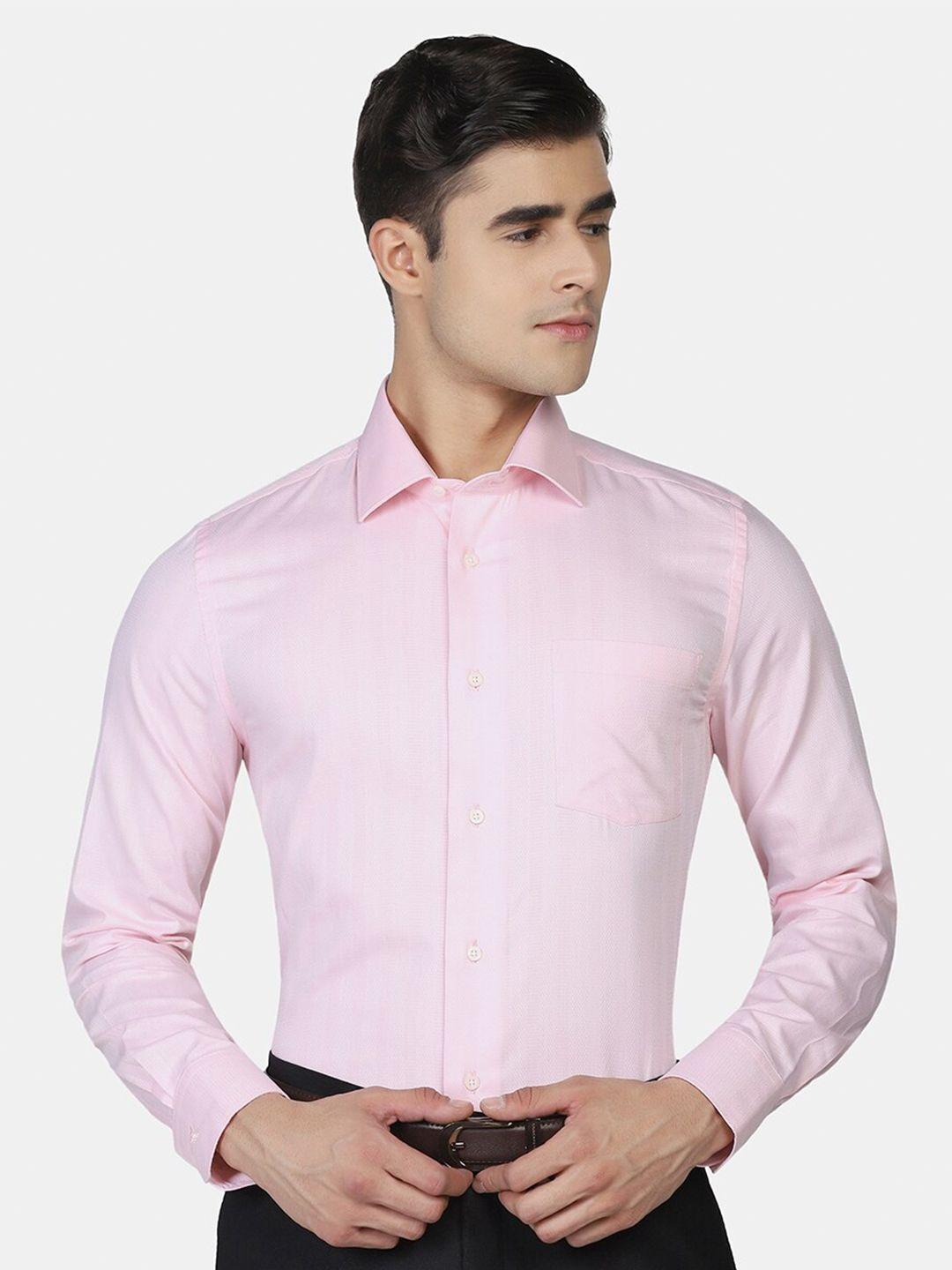 blackberrys men pink slim fit formal cotton shirt